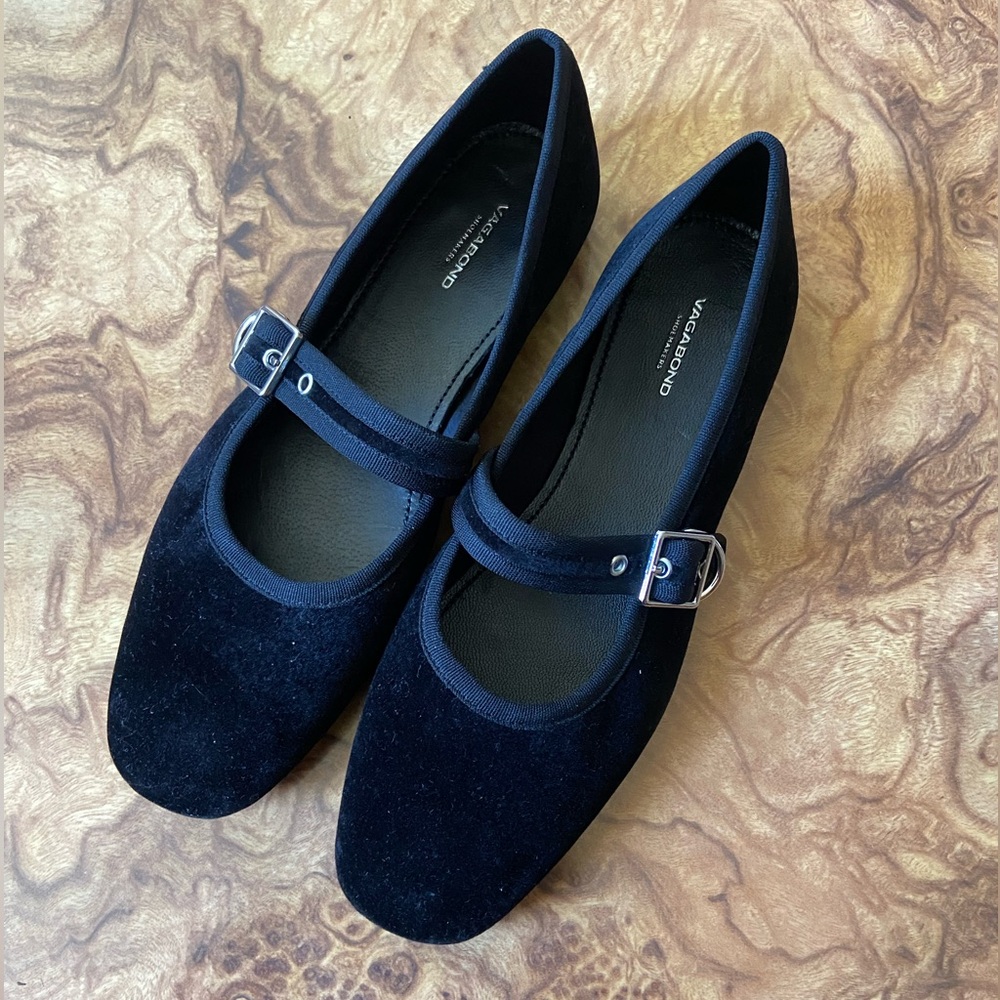 Vagabond Jolin Velvet Mary Jane Flat